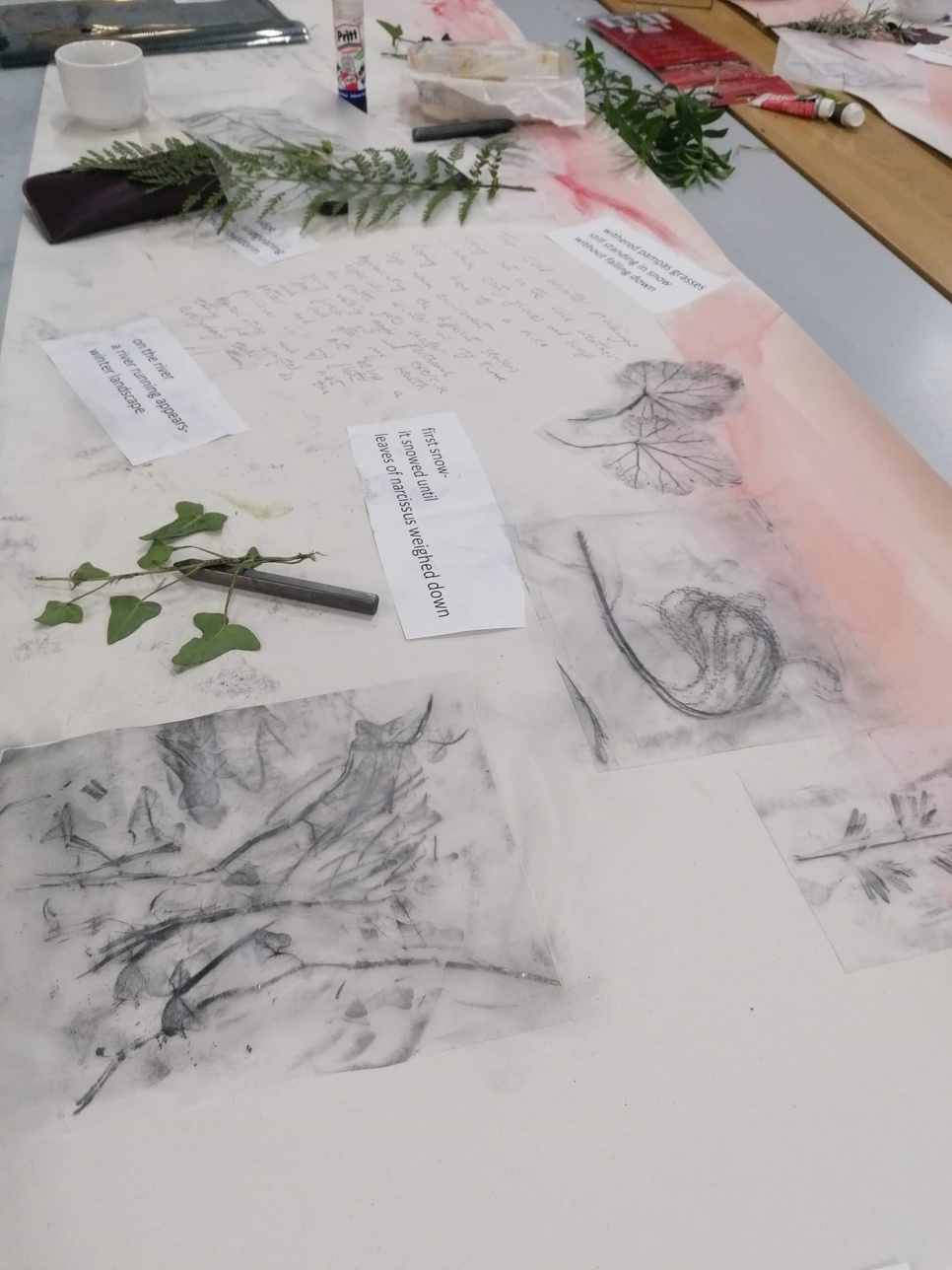 Ysbytyr Seren Patient workshop Plant art Workshop taking place